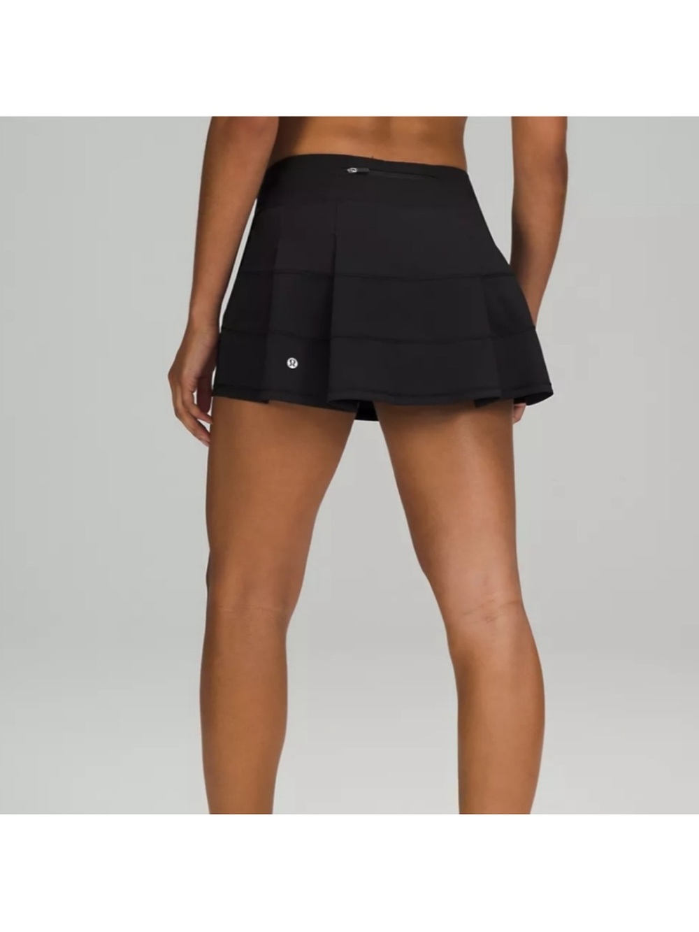 Lululemon PACE RIVAL pleated mini skirt with shorts black size 4
